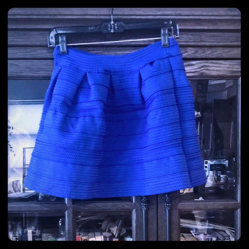 Alt. B Blue A Line Pleated Skirt Sz L